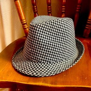 Houndstooth Fedora Hat